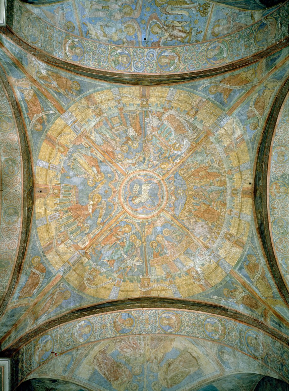 Cenas da Vida de Jesus, afresco da abóbada transversal, Braunschweig Catherdral, Alemanha de Unbekannt Unbekannt