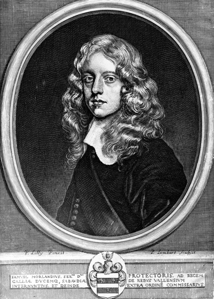 Sir Samuel Morland, licenciado em inglês, matemático e inventor, c 1660 de Unbekannt Unbekannt