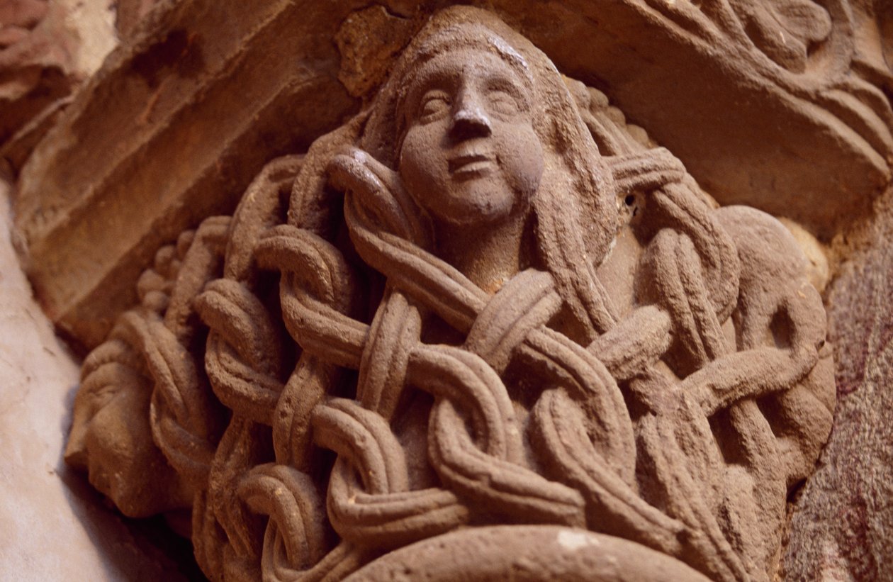 Espanha, Navarra, Mosteiro do Santo Salvador de Leyre, Porta Speciosa, Capital Decorada de Unbekannt Unbekannt