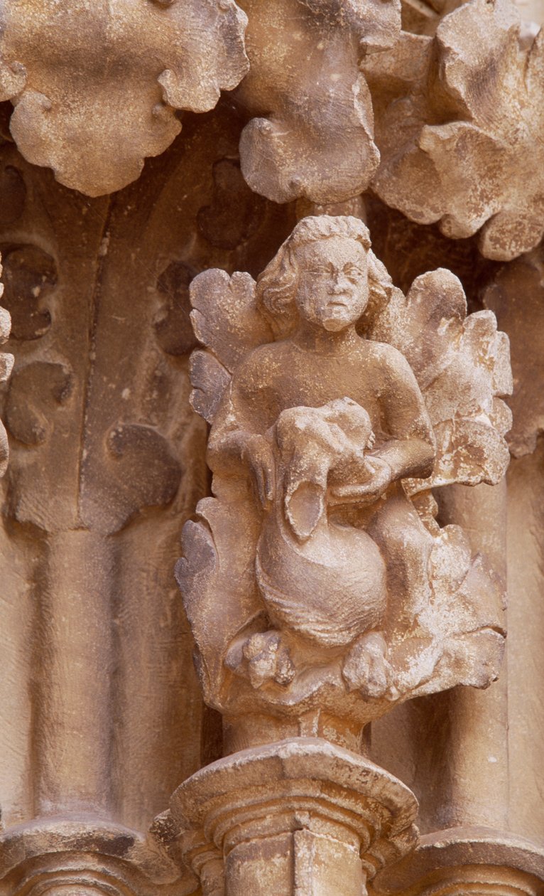 Espanha, Navarra, Ujue, Igreja de Santa Maria, Detalhes arquitectónicos de Unbekannt Unbekannt