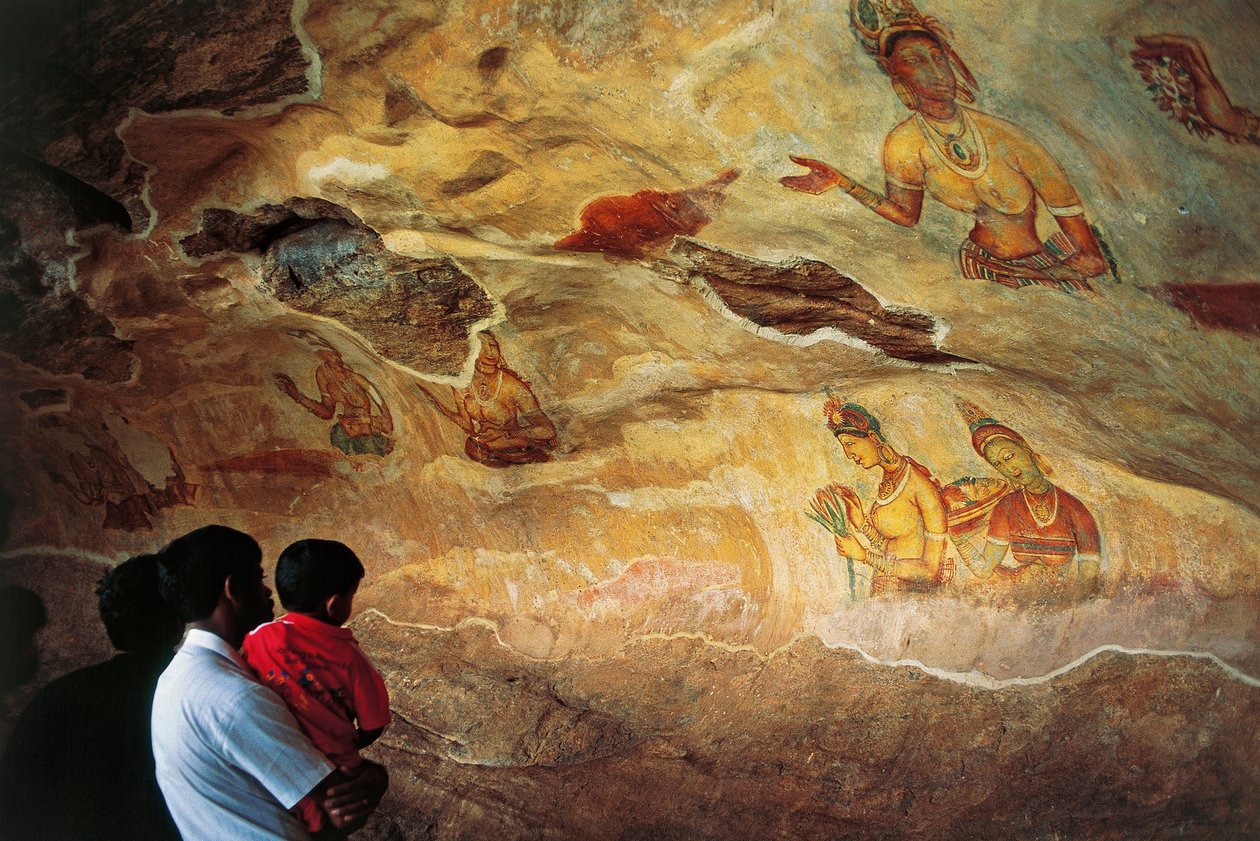 Sri Lanka, Sigiriya, Frescoes retratando mulheres jovens de Unbekannt Unbekannt