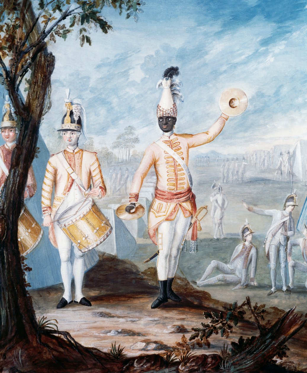 Uniformes da Infantaria Francesa durante a Guerra Revolucionária Americana, gouache de Nicolas Hoffmann, EUA de Unbekannt Unbekannt