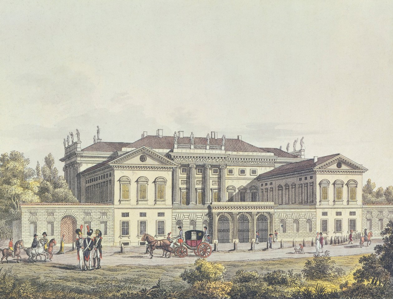Vista da Villa Reale nos jardins públicos, Milão, Itália de Unbekannt Unbekannt