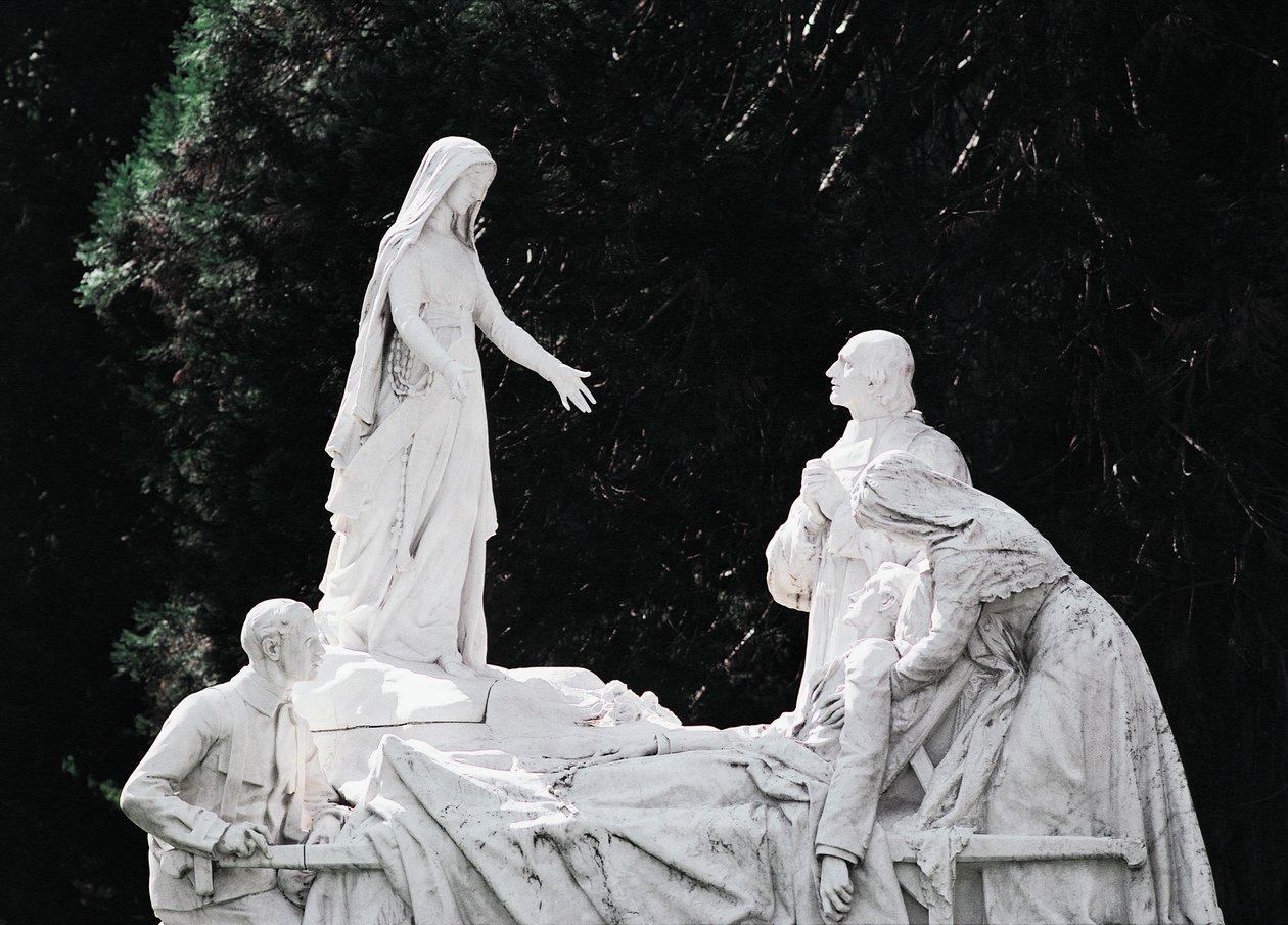 Doente de cura virgem, grupo escultórico Salus Infirmorum (Saúde do Doente) de Unbekannt Unbekannt