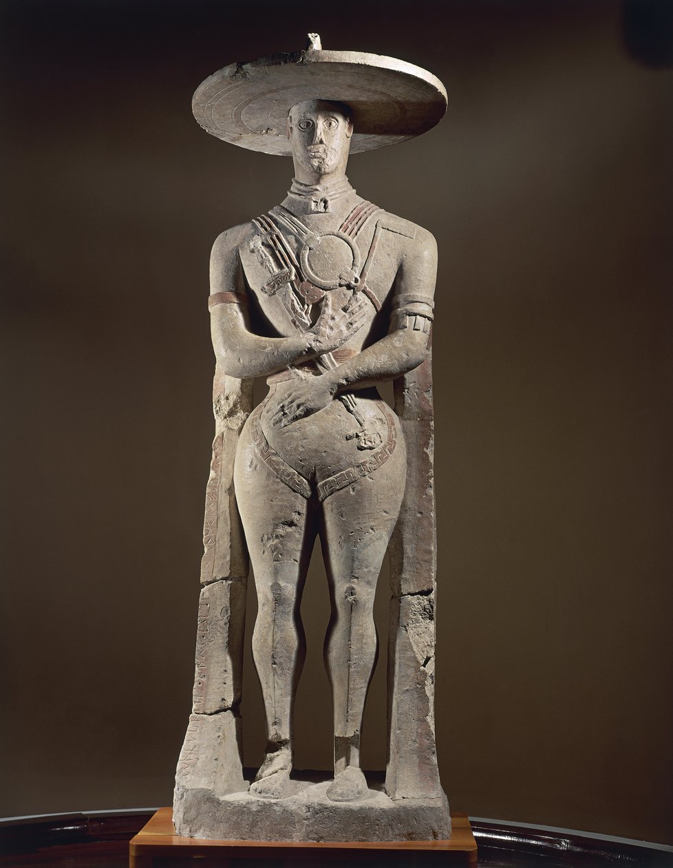 escultura de um guerreiro de Capestrano, 4º bc (calcário) de Unbekannt Unbekannt