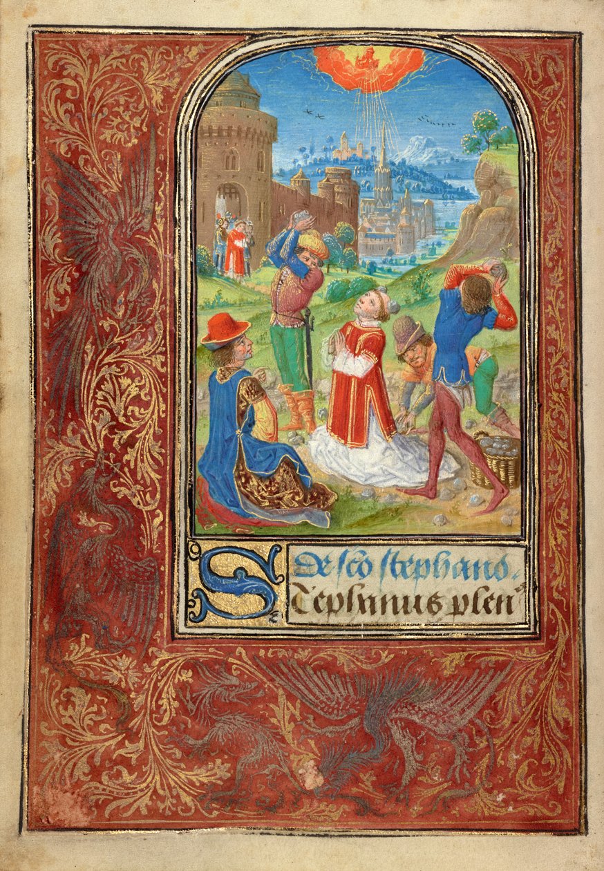 A lapidação de Santo Estêvão de Lieven van Lathem