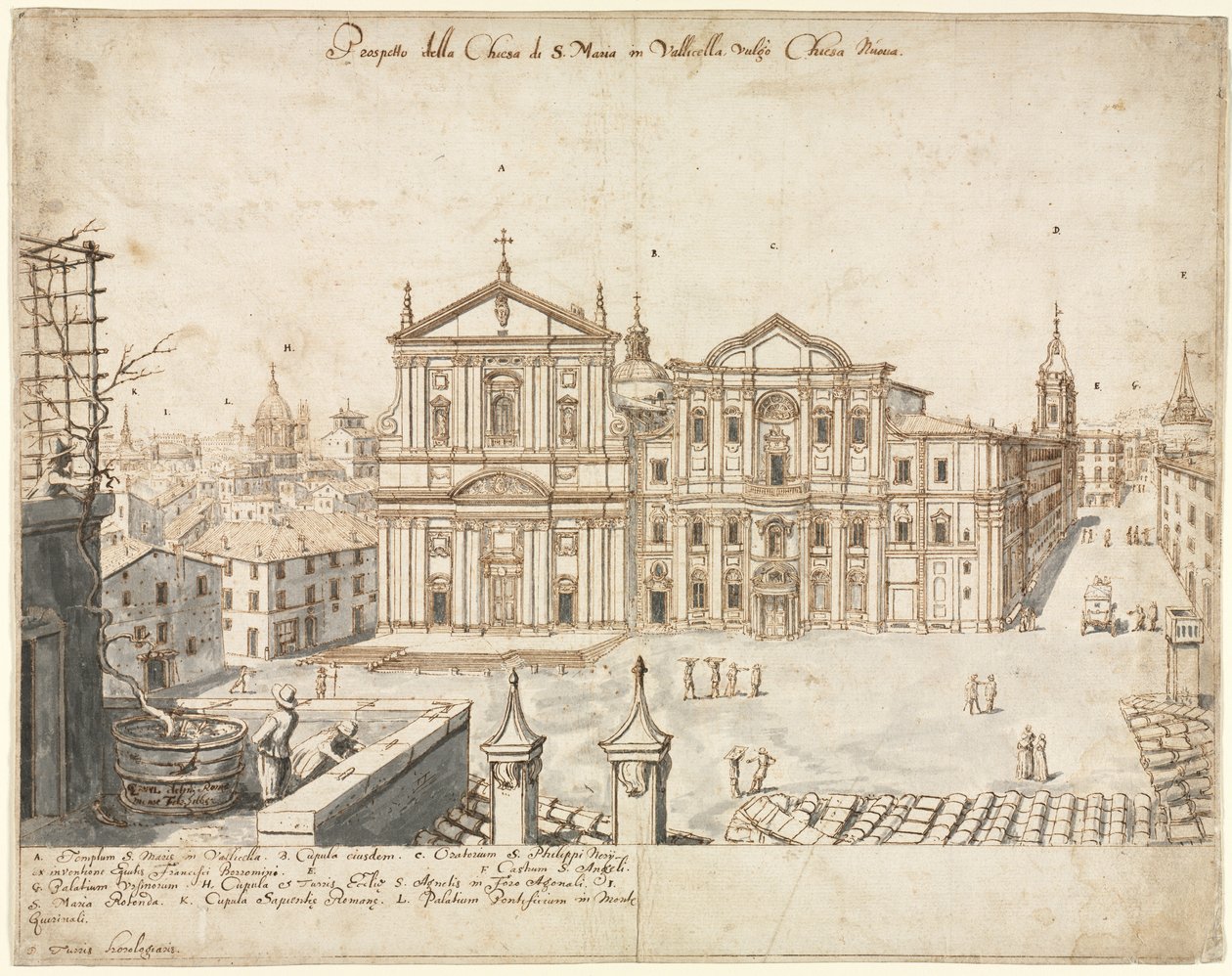 Dezoito vistas de Roma - A Igreja de Santa Maria in Vallicella de Lievin Cruyl
