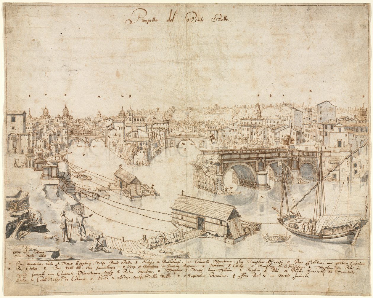 Dezoito Vistas de Roma: A Ponte Rotto de Lievin Cruyl