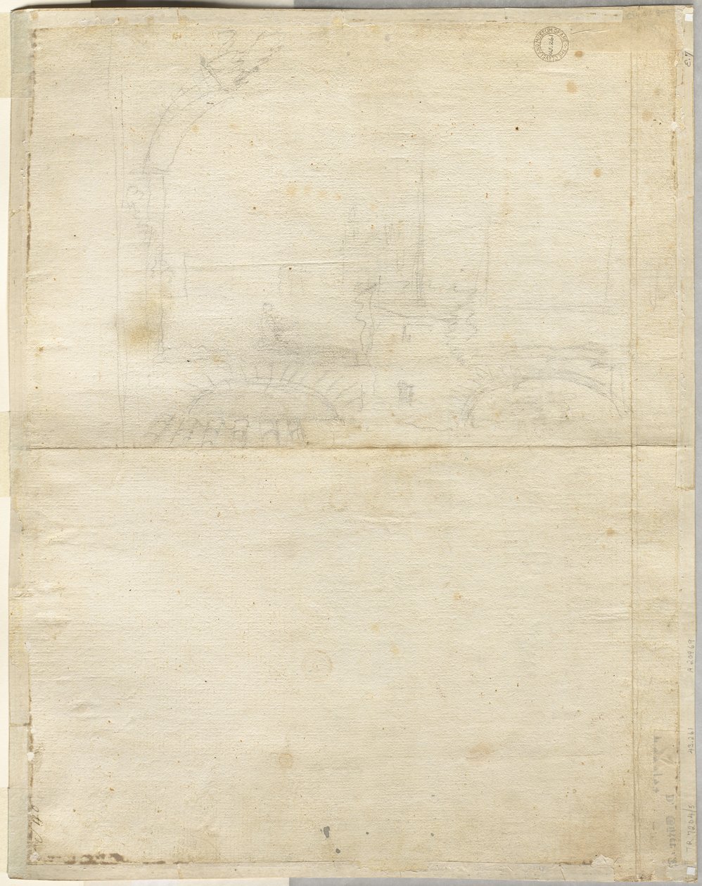 Esboço para San Giovanni in Laterano verso, 1664. de Lievin Cruyl