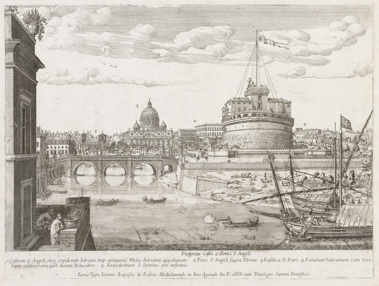 St. LocURI perspectiva Angeles de Roma insignes [por sua vez], 1666. de Lievin Cruyl