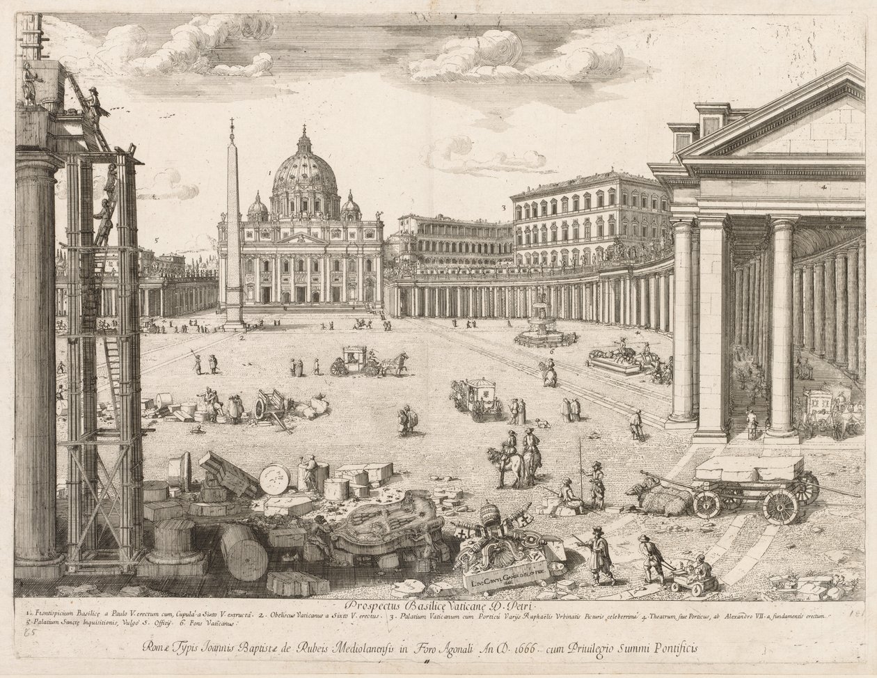 St. Peters Basílica em Roma, de perspectivas LocURI cidade insignes [por sua vez], 1666. de Lievin Cruyl