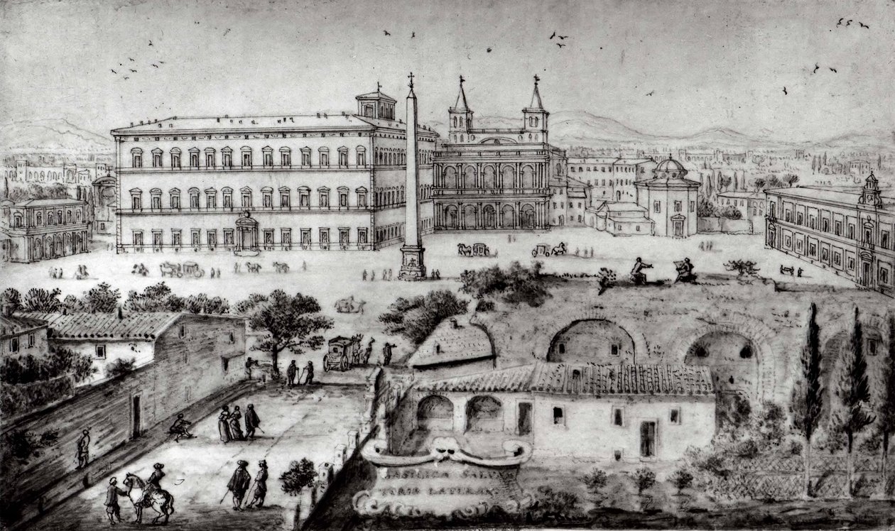Vista de Latrão, Roma, 1672-73. de Lievin Cruyl