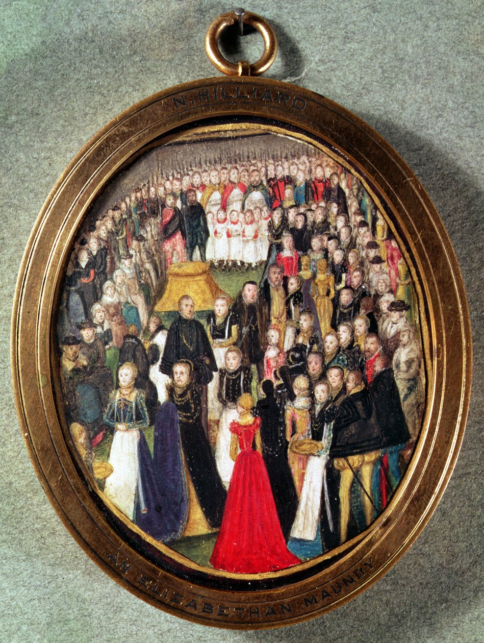 Uma Cerimônia da Misericórdia Elisabetana, c.1560 (wc em velino) de Lievine Teerlink