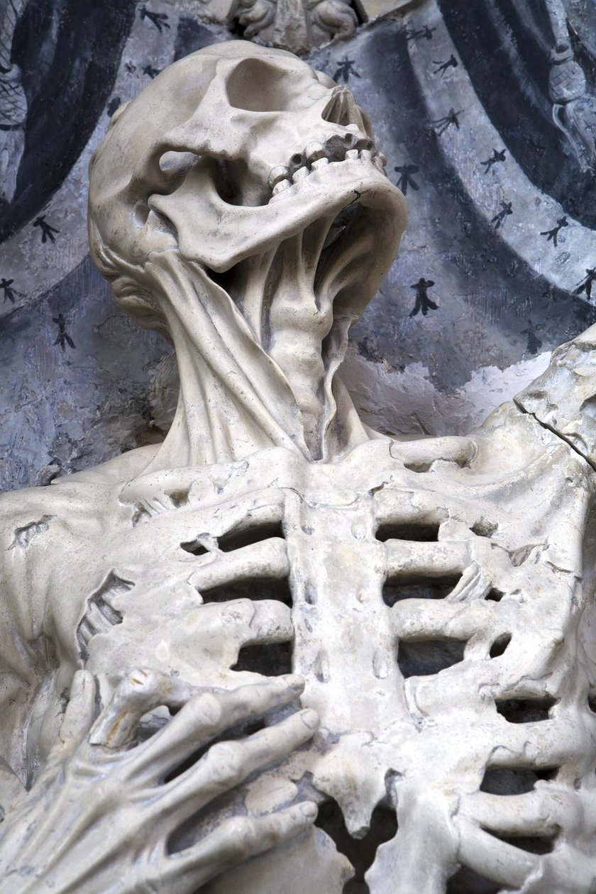 Esfolado, ou o esqueleto, detalhe de Ligier Richier