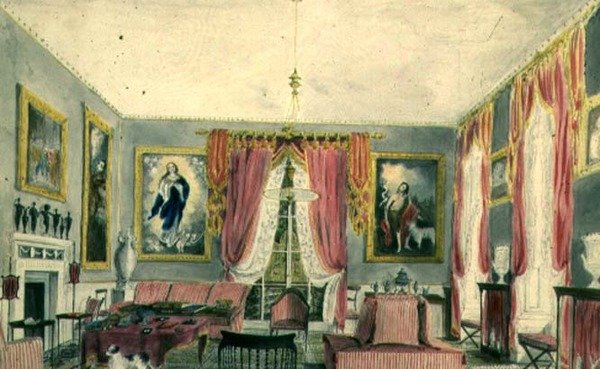 A Sala de Desenho (aguarela) de Lili Cartwright