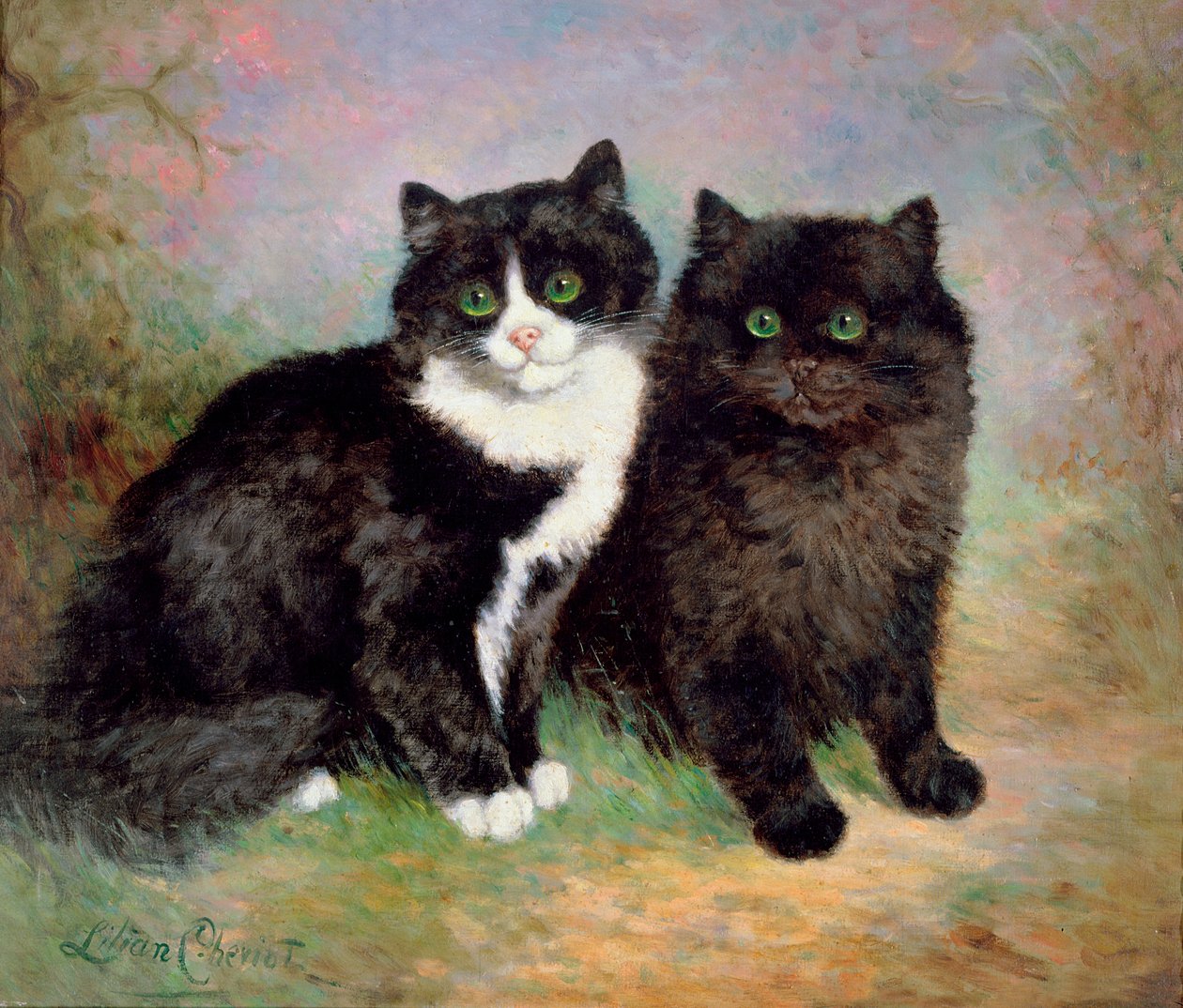 Um par de gatos bichanos de Lilian Cheviot