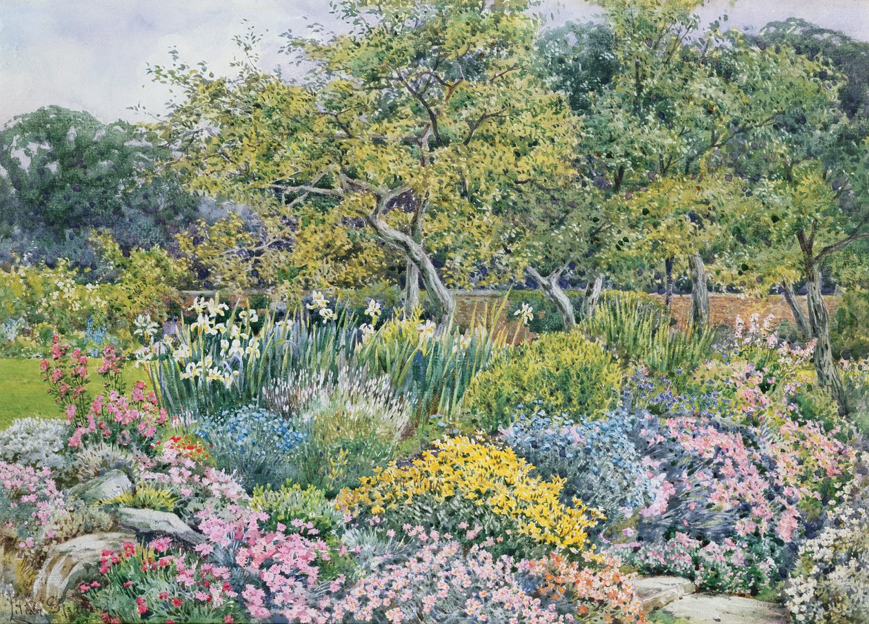 Um jardim de rochas em Goldington, Bedfordshire de Lilian Stannard