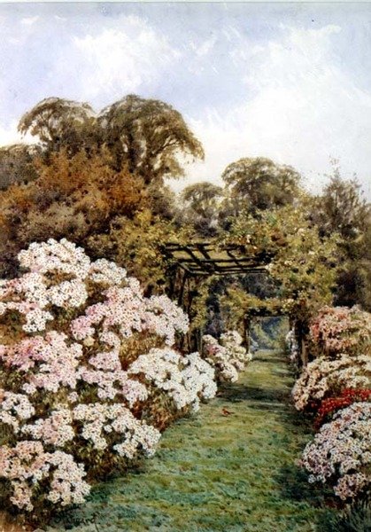 Um Caminho de Jardim (aguarela) de Lilian Stannard