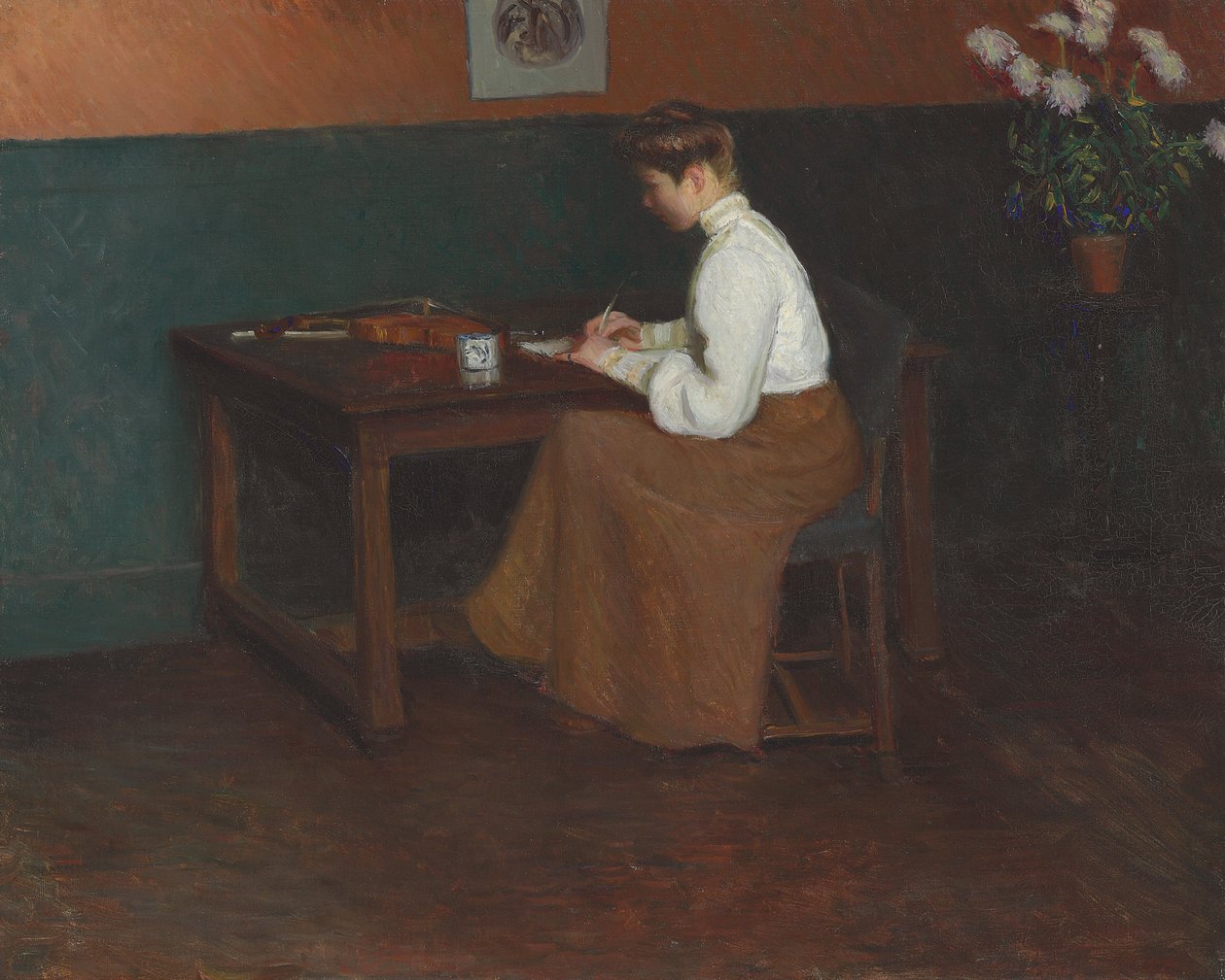 No estúdio (óleo sobre tela) de Lilla Cabot Perry