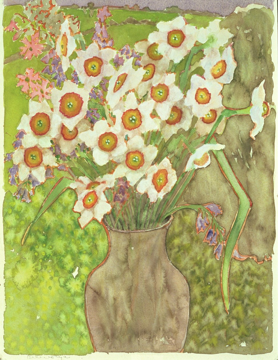 Jonquils at Twilight, 1999 (wc no papel) de Lillian Delevoryas