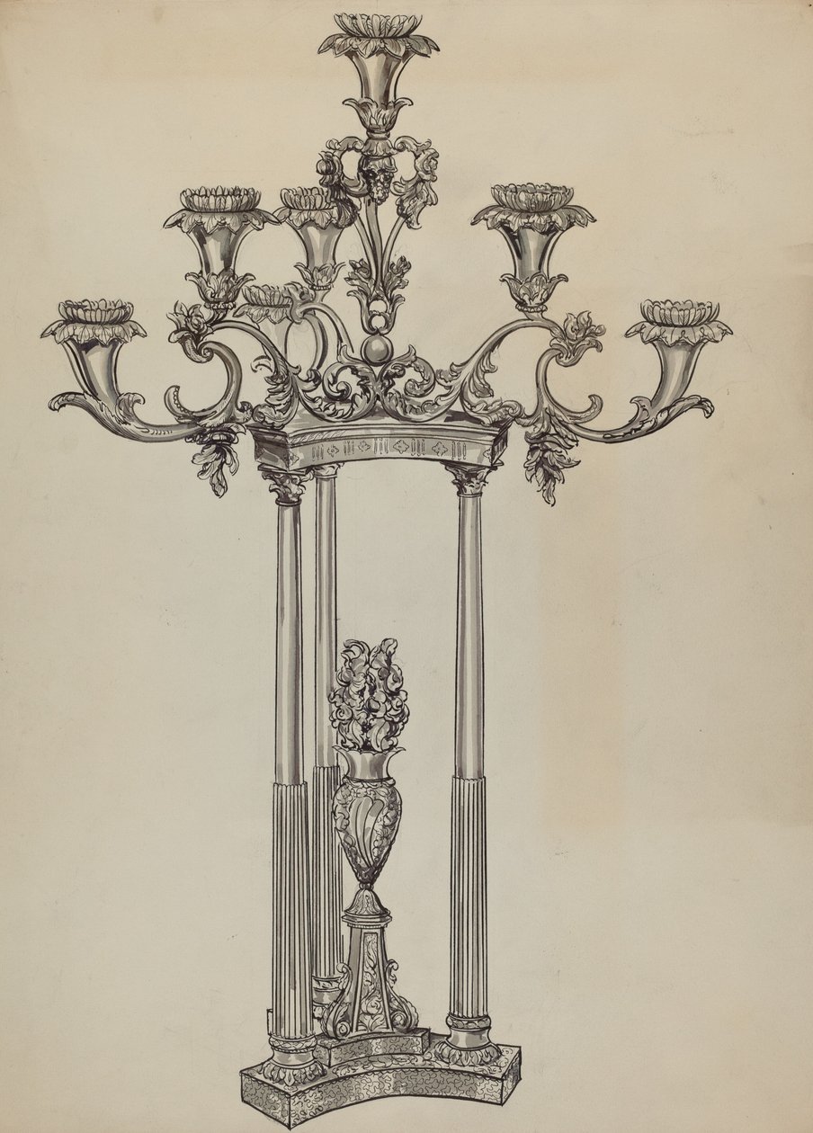 Candelabro, c. 1936. de Lillian Causey