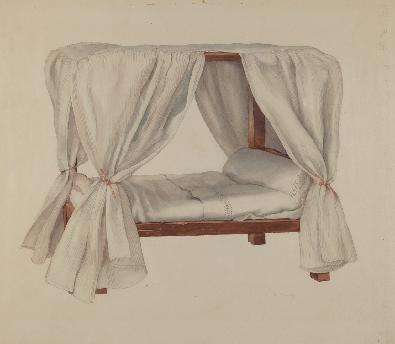 Doll Bed, c. 1937. de Lillian Causey