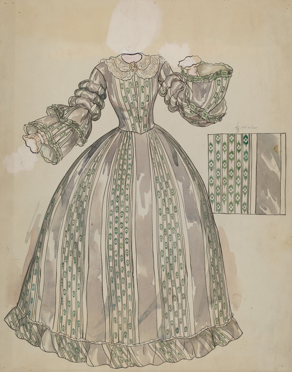 Vestido, c. 1936. de Lillian Causey