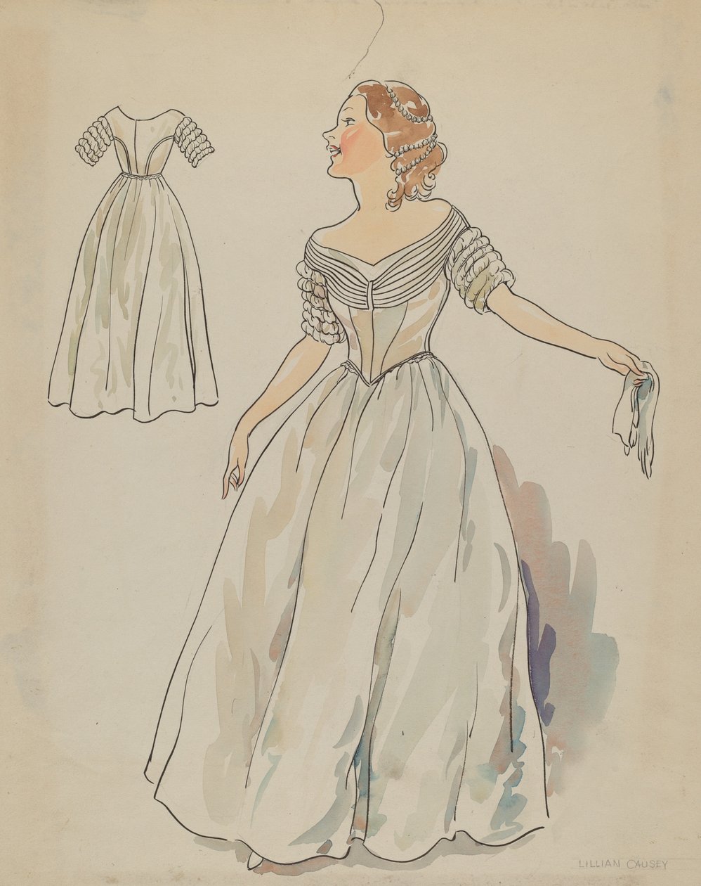Vestido, c. 1936. de Lillian Causey