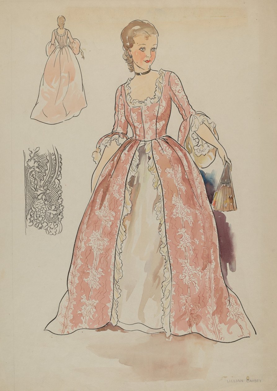 Vestido, c. 1936. de Lillian Causey