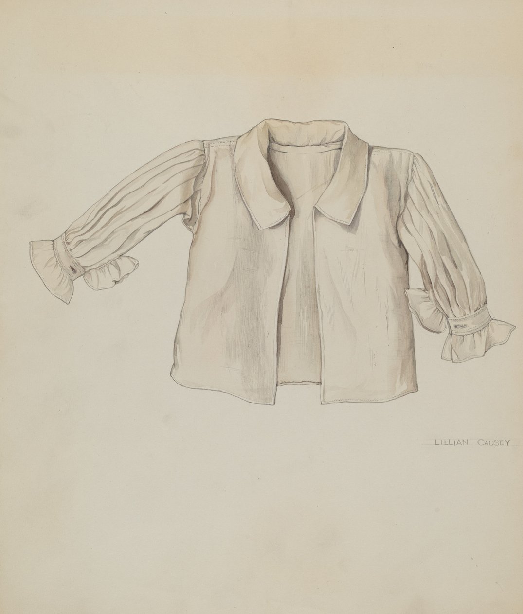 Camisa de bebê Quaker, c. 1937. de Lillian Causey