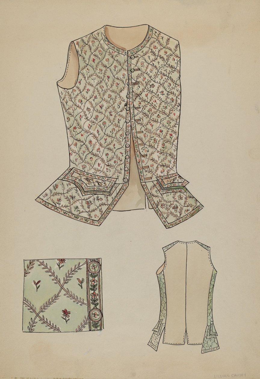Casaco de cintura, 19351942. de Lillian Causey