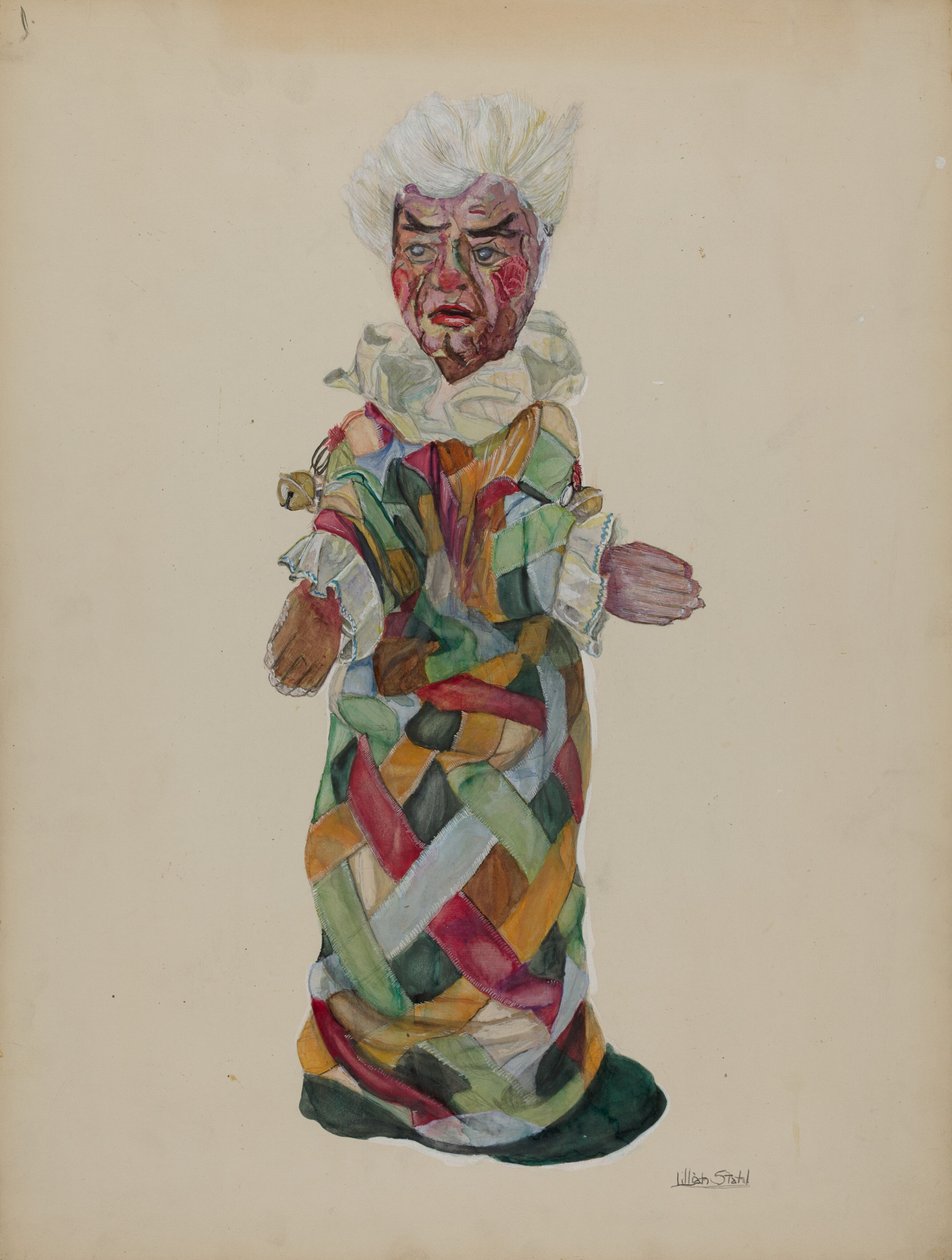 Marionete de Palhaço de Lillian Stahl