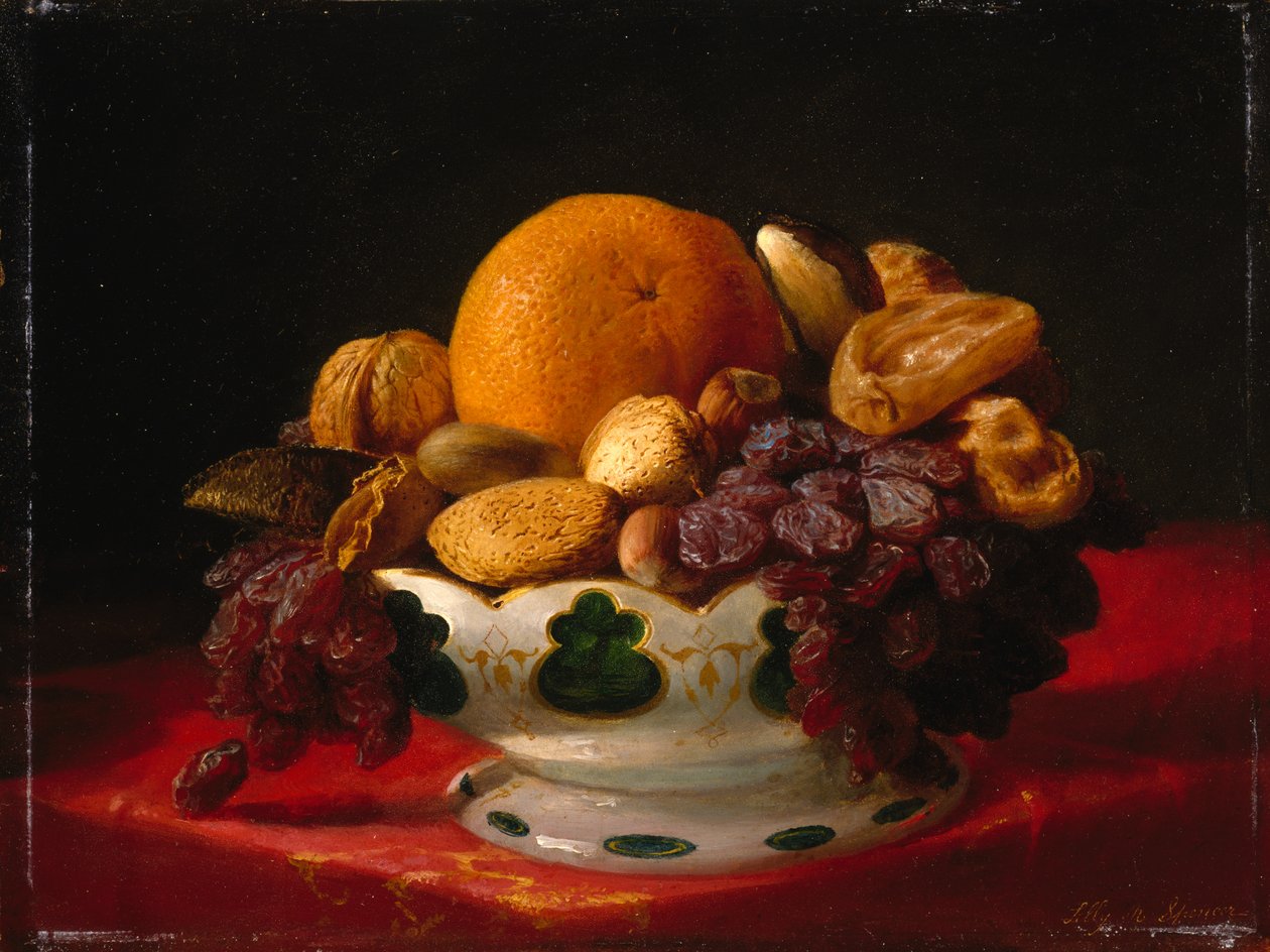 Laranjas, nozes e figos, de 1860 de Lilly Martin Spencer