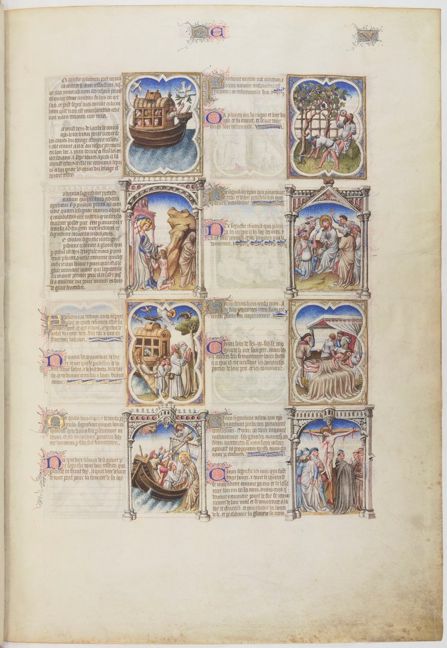 Bíblia moralizada, Vida de Noé, fólio 5r de Limbourg Brothers