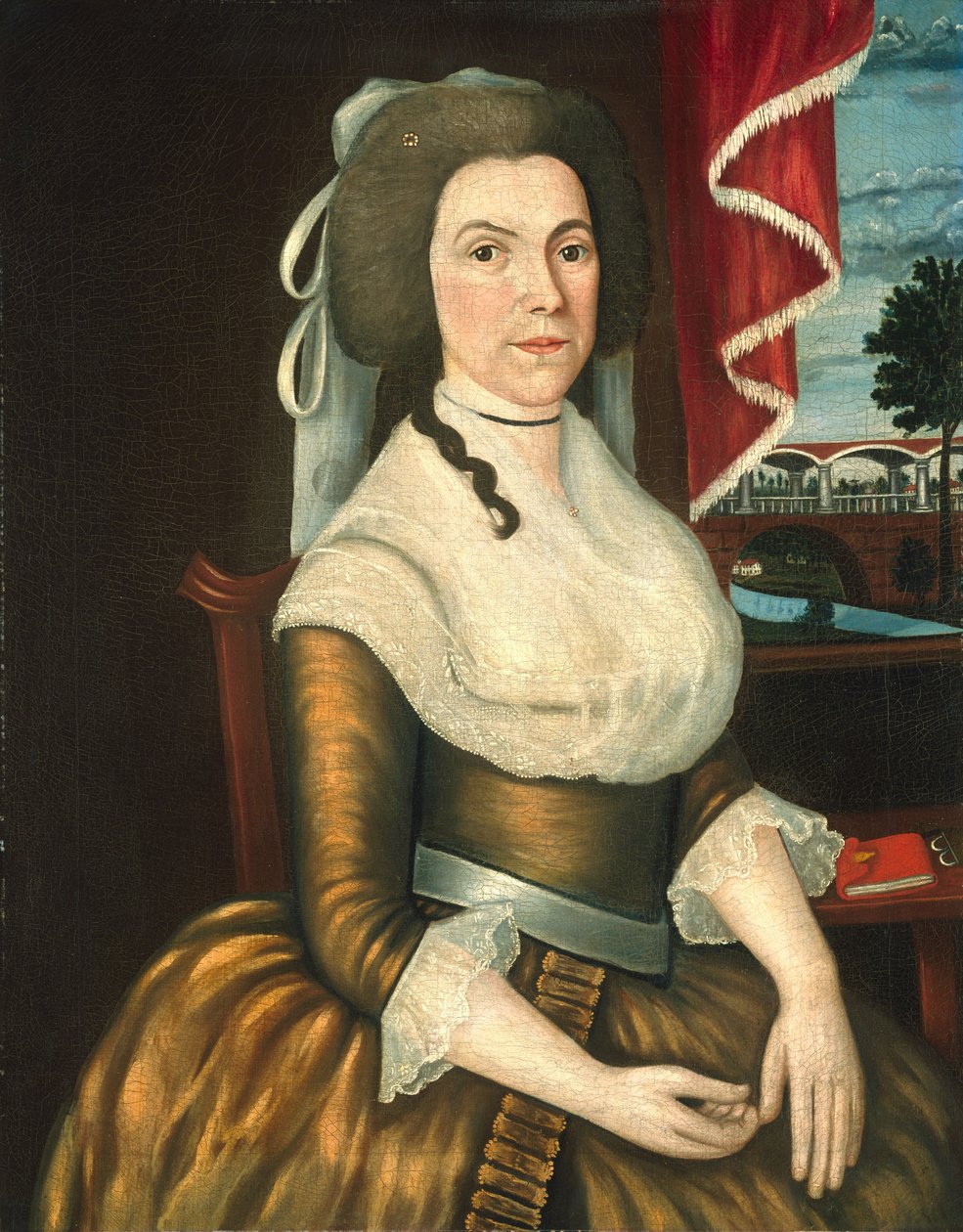 Sra. Elizabeth Noyes Denison, c.1790 (óleo sobre tela) de Limner Denison