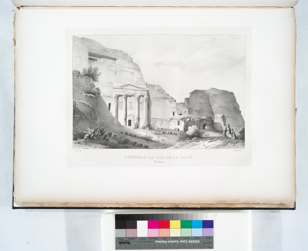 Túmulo no sul da cidade, Petra de Linant (Linant Pasha) Bellefonds