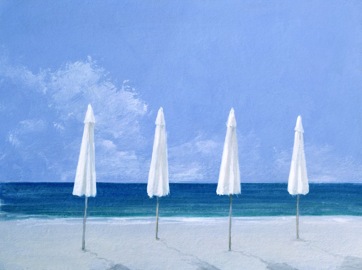 Guarda-sóis, 2005 (acrílico sobre papel) de Lincoln Seligman