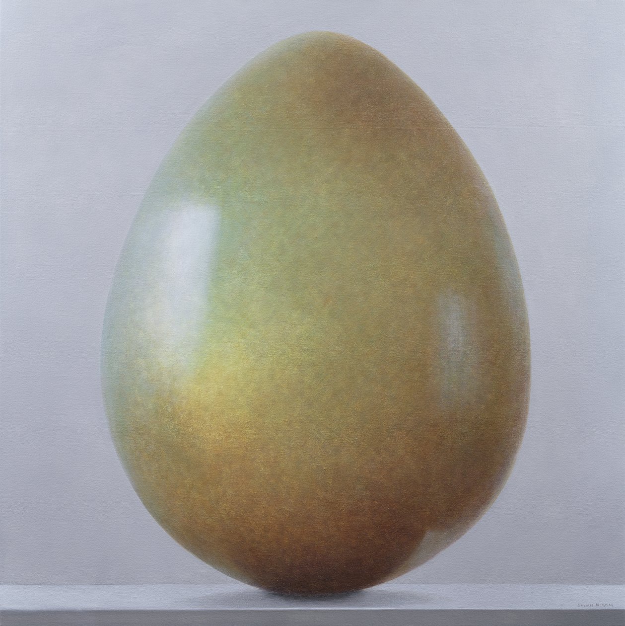 Ovo da Idade do Bronze (acrílico sobre tela) de Lincoln Seligman