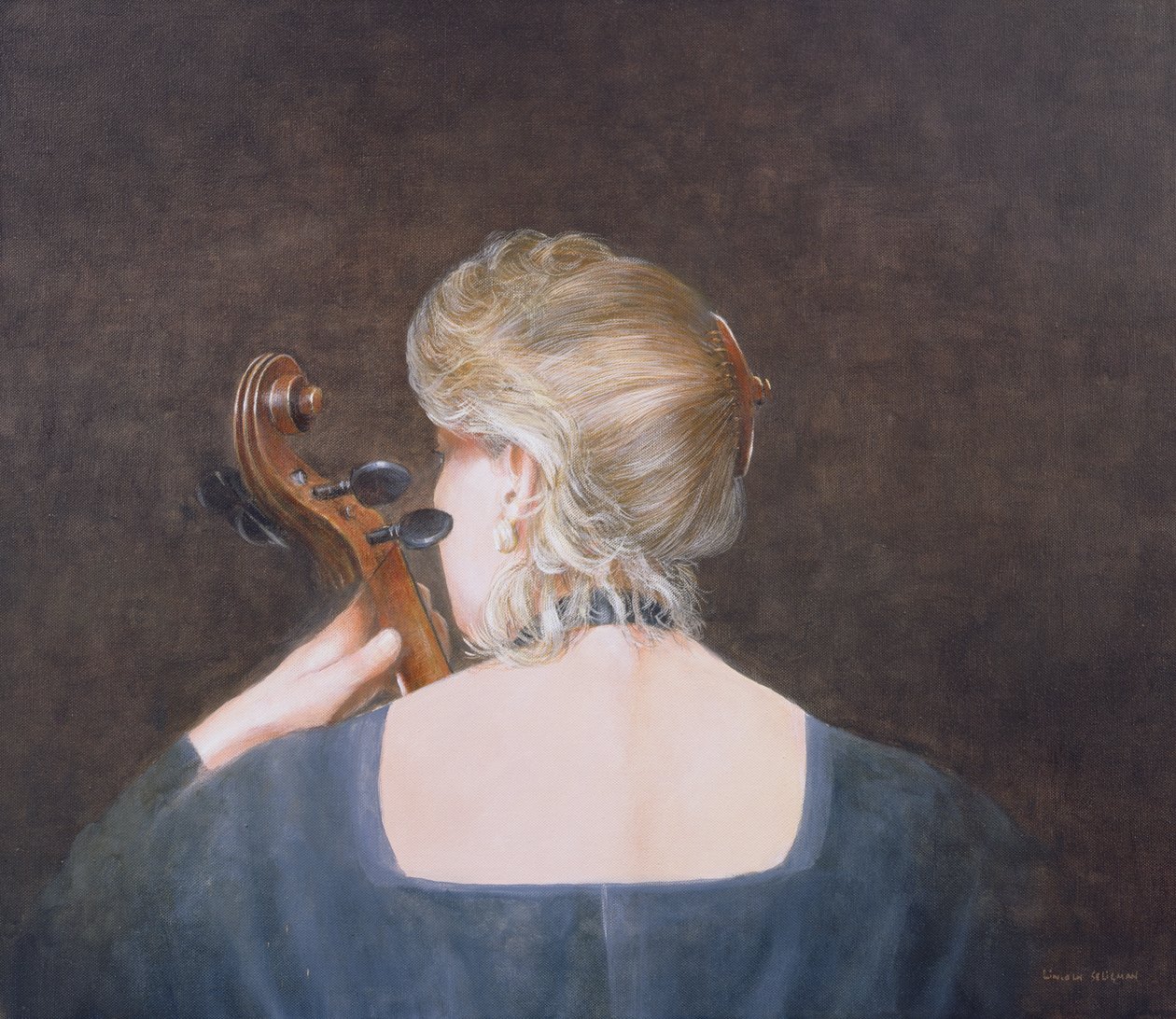 Professor de violoncelo, 2005 (acrílico) de Lincoln Seligman