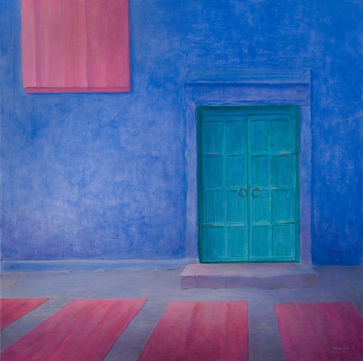 Green Door Jodhpur, 2010 (acrílico sobre tela) de Lincoln Seligman