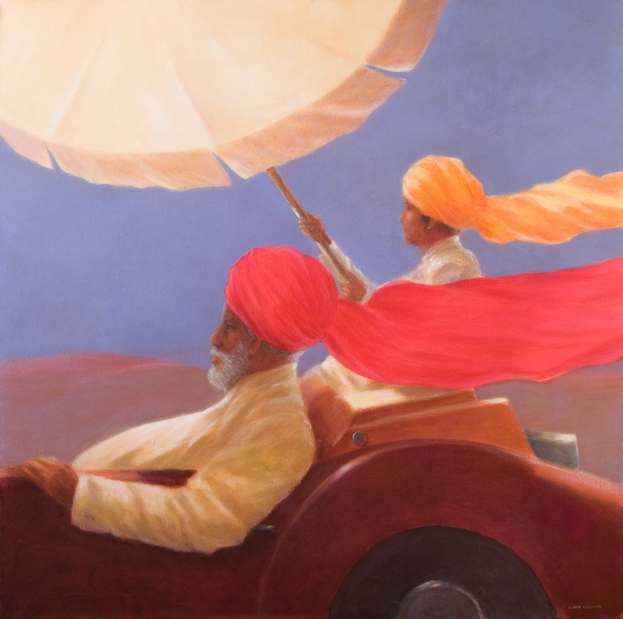 Maharaja at Speed, 2010 (acrílico sobre tela) de Lincoln Seligman