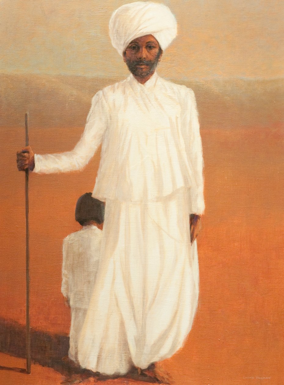 Homem e Criança II, 2010 (acrílico sobre tela) de Lincoln Seligman