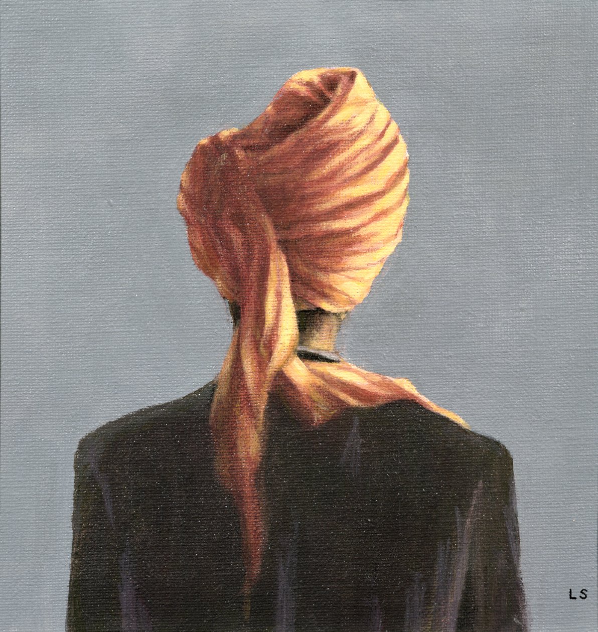 Turbante laranja, 2004 (acrílico sobre tela) de Lincoln Seligman