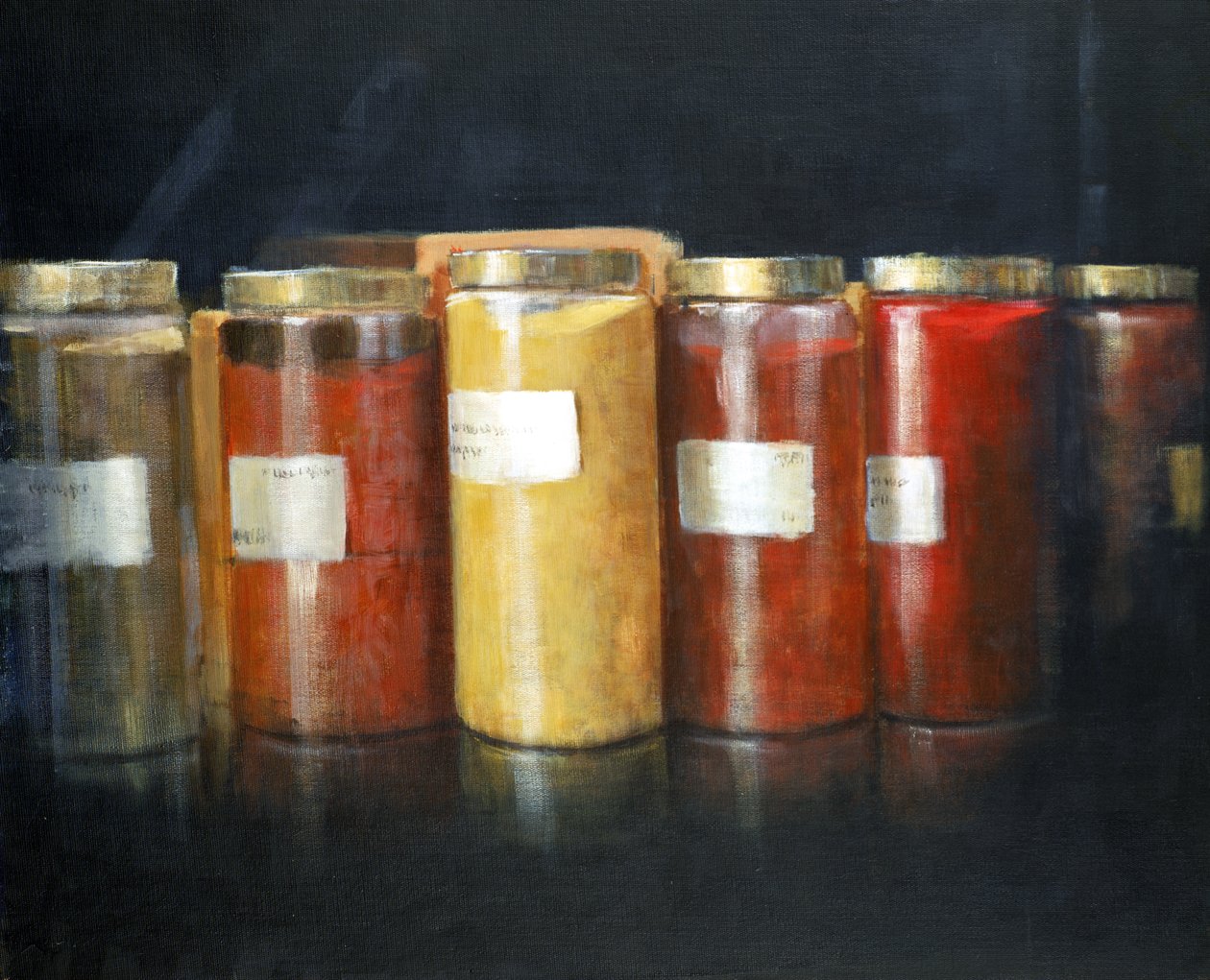 Frascos de pigmento de Lincoln Seligman