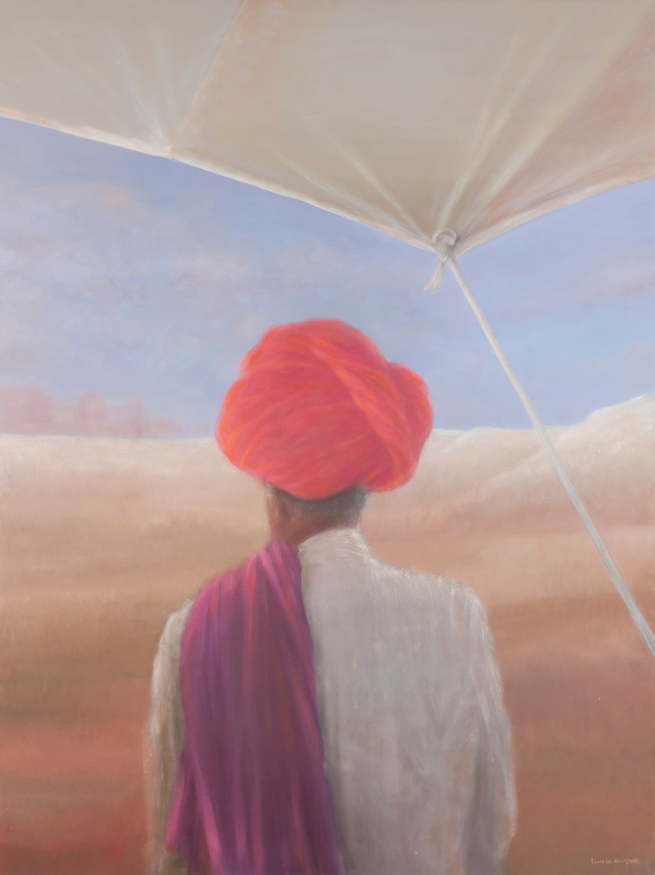 Fazendeiro de Rajasthan, 2012 (acrílico sobre tela) de Lincoln Seligman