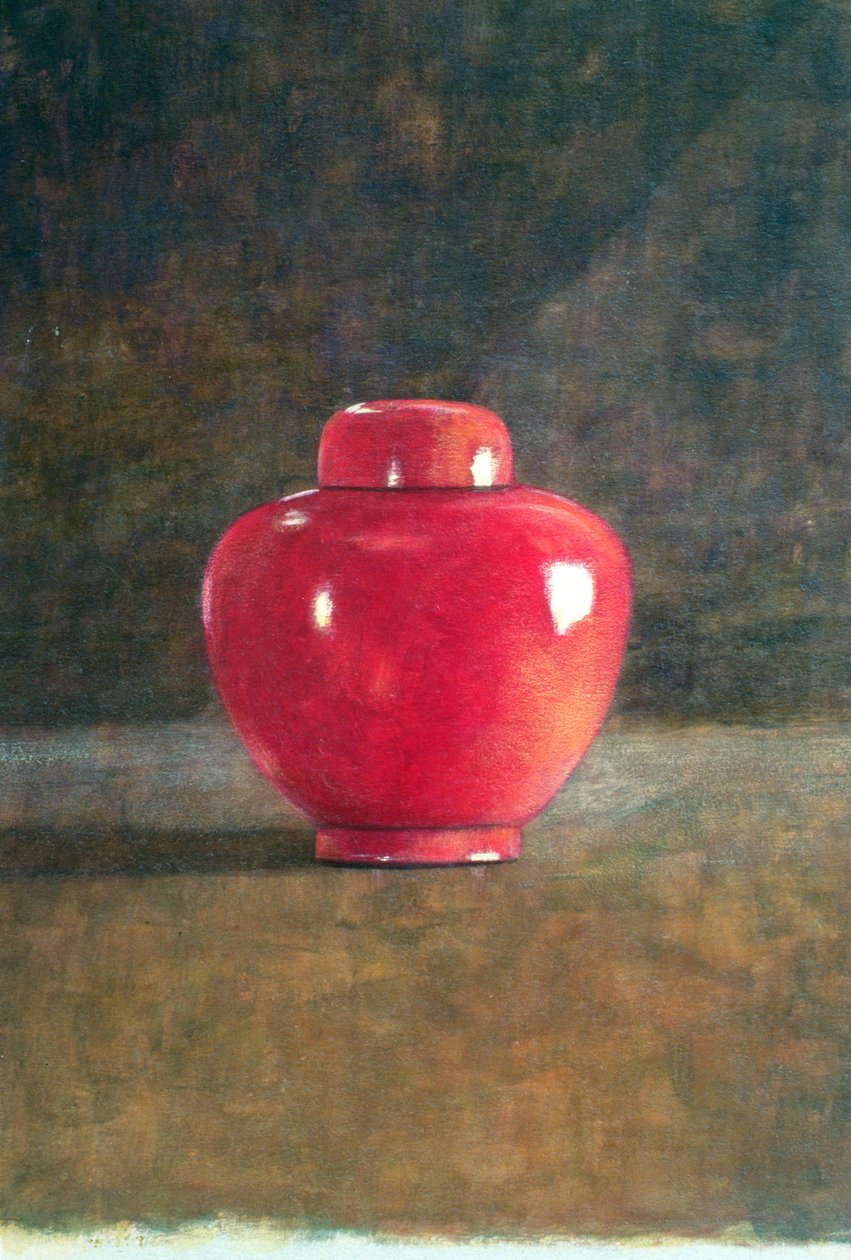 Red Jar, 1996 (acrílico sobre papel) de Lincoln Seligman