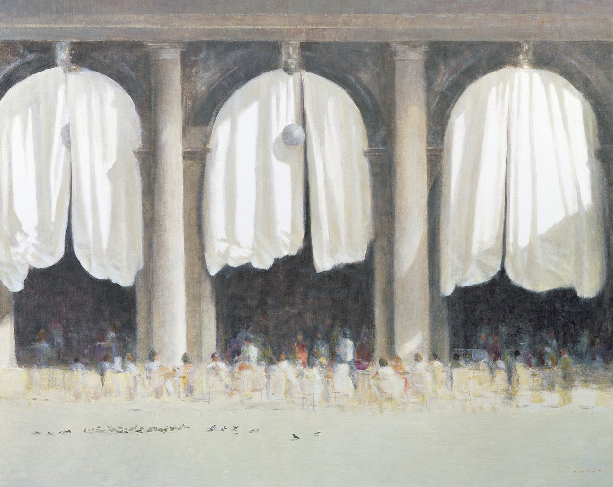 Praça de São Marcos, Veneza, 2005 (acrílico sobre tela) de Lincoln Seligman