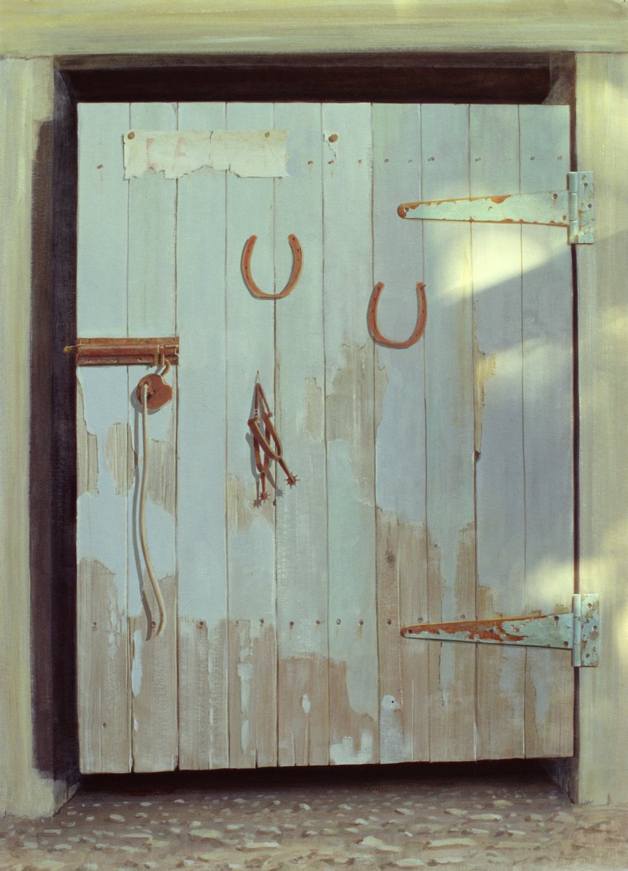 Stable Door, 1990 (acrílico sobre papel) de Lincoln Seligman