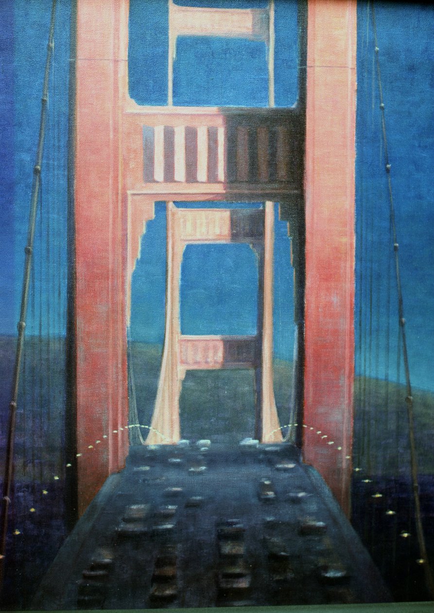 A Ponte Golden Gate, 1992 (acrílico sobre tela) de Lincoln Seligman