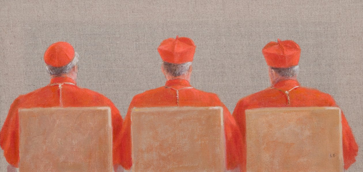 Três Cardeais, 2010 (acrílico sobre tela) de Lincoln Seligman